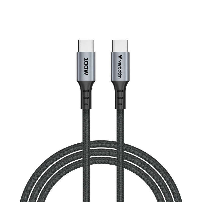 Cable de sincronizacion Verbatim carga USB-C 100W color Negro de 120 cm image 3