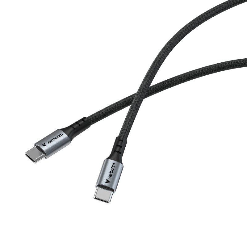 Cable de sincronizacion Verbatim carga USB-C 60W color Negro de 120 cm image 2
