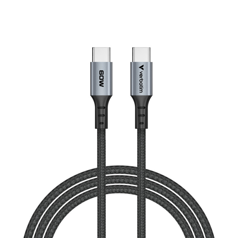 Cable de sincronizacion Verbatim carga USB-C 60W color Negro de 120 cm image 3