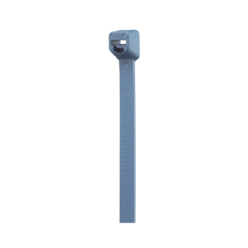 Cincho PanTy 203mm Largo x 34mm ancho  Intermedio de Nylon 66 y Metal Detectable Color Azul 100 Piezas