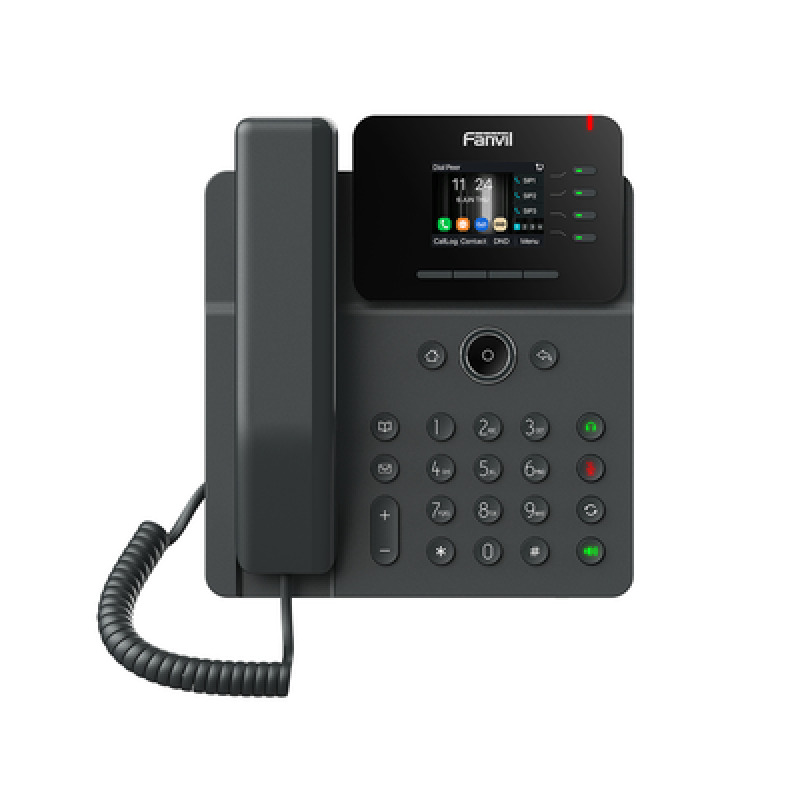 Teléfono IP Empresarial 4 líneas SIP pantalla a color 24 PoE puertos Gigabit conferencia local de 6 vías