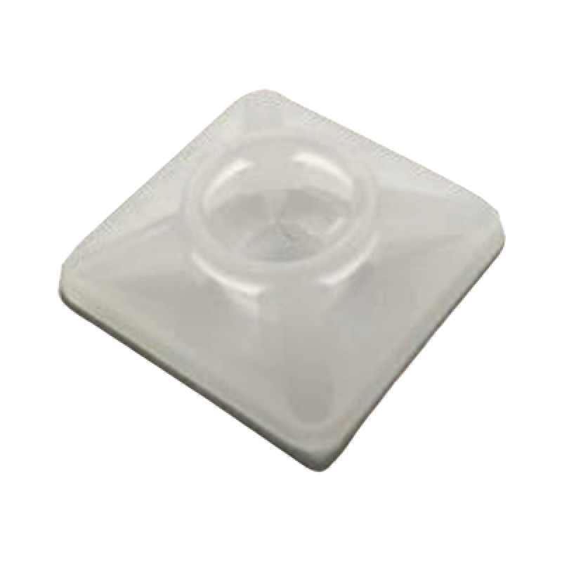  Base Autoadherible para Cinchos Práctica y Eficiente para la Organización y Fijación de Cables Fabricada en Nylon Resistente y de Color Natural con una Medida de 19x19 mm Paquete con 100 Piezas 421000001