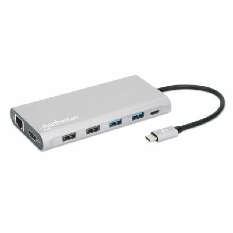 DOCKING USB,MANHATTAN,130660,-C 12 PTOS, HDMIX3, USB-C PD/USB-C/2XUSBV3.2/2XUSBV2.0, RED/SD/MICRO SD image 2