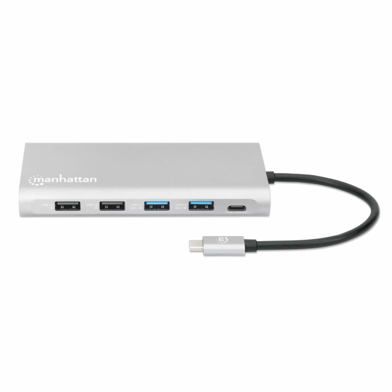 DOCKING USB,MANHATTAN,130660,-C 12 PTOS, HDMIX3, USB-C PD/USB-C/2XUSBV3.2/2XUSBV2.0, RED/SD/MICRO SD image 6