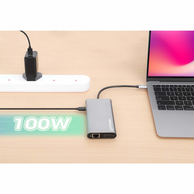 DOCKING USB,MANHATTAN,130660,-C 12 PTOS, HDMIX3, USB-C PD/USB-C/2XUSBV3.2/2XUSBV2.0, RED/SD/MICRO SD image 11
