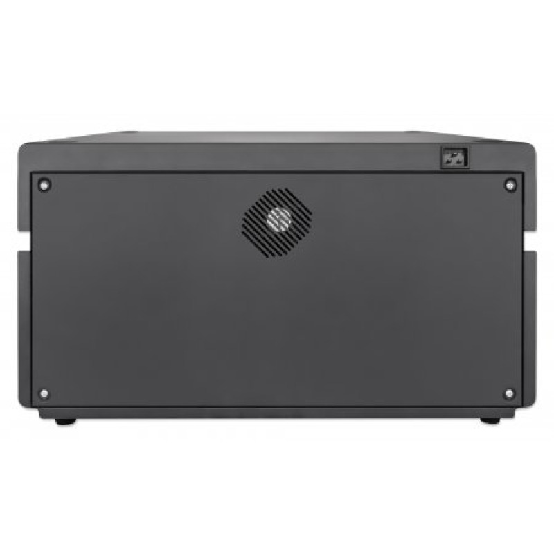 MANHATTAN - 715959 - Gabinete profesional carga 20 puertos USB-C-360 W/20 puertos, bahías teléfonos y tabletas, hasta 18 W, puerta con cerradura, protección sobretensiones, sistema ventilación integrado, carcasa metálica, escritorio, negro. #PROMOABRIL image 8