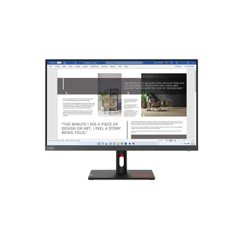 Lenovo ThinkVision S27i-30 - 27" - 1920 x 1080 - HDMI / VGA - Supports VESA
