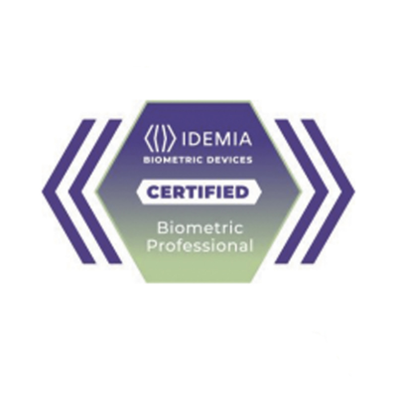 Certificado Idemia Profesional Biométrico  membresía de 2 años con acceso al módulo de ventas 24/7 a la plataforma de aprendizaje de dispositivos biométricos de IDEMIA