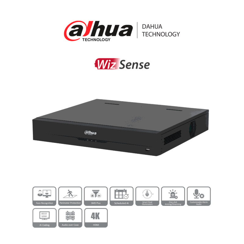 DAHUA DH-XVR5432L-I3 - DVR de 32 Canales de 5 Megapixeles Lite/ WizSense/ IA/ H.265+/ 4 Bahías de Discos Duros/ Hasta 32 Canales IP/ 2 Ch de Reconocimiento Facial/ SMD Plus/ Codificación IA/ Onvif/ Funciones IoT&POS/ #LoNuevo image 2