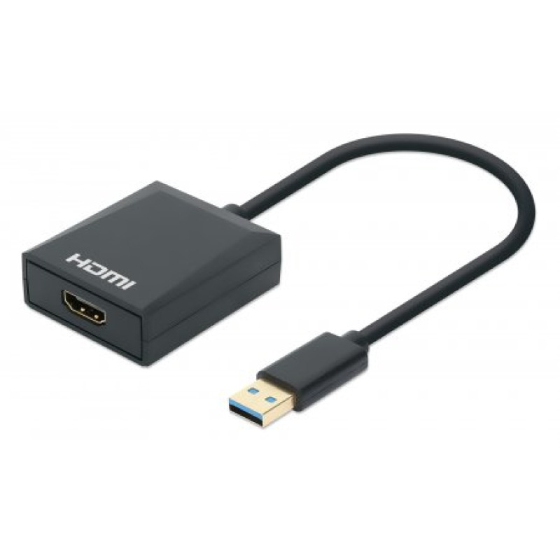 CONVERTIDOR VIDEO,MANHATTAN,153690,USB 3.2 A HDMI H, 1080P