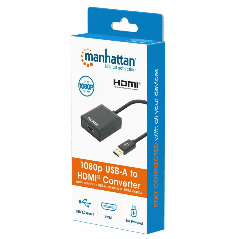 CONVERTIDOR VIDEO,MANHATTAN,153690,USB 3.2 A HDMI H, 1080P image 8