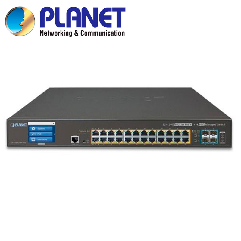 Switch Administrable Capa 3 24 Puertos Gigabit 8023bt Hasta 600 W 4 Puertos 10 G SFP Con Pantalla Táctil para Configuración Básica image 4