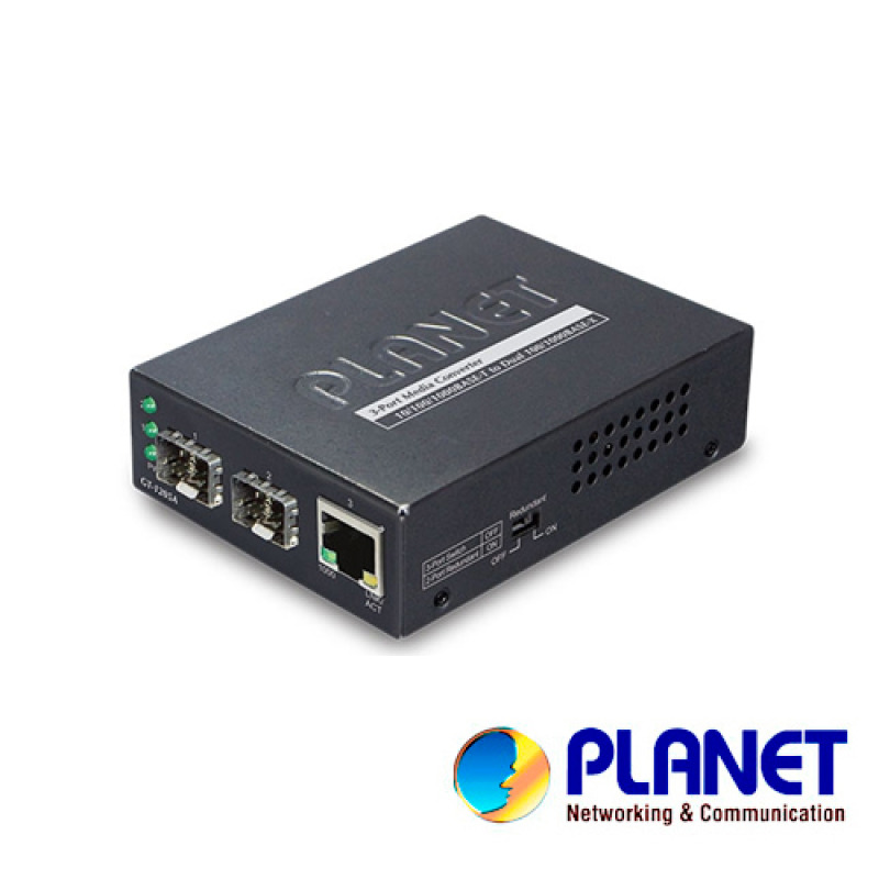 Convertidor de Medios con Doble Puerto SFP 1000BASEFX/SX/LX y Puerto Ethernet 1000BaseT image 3