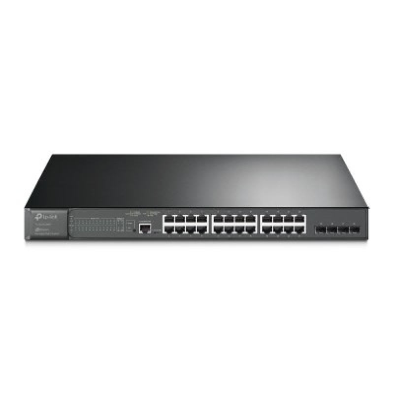 Switch L2 Omada PoE / 24 Puertos PoE 10/100/1000 Mbps / 4 Puertos SFP 1G / 2 Puertos Consola RJ45 y microUSB / Administración Centralizada Omada o StandAlone / Multicast IGMP / Calidad de Servicio / Presupuesto PoE 384W / Montaje en Rack image 2