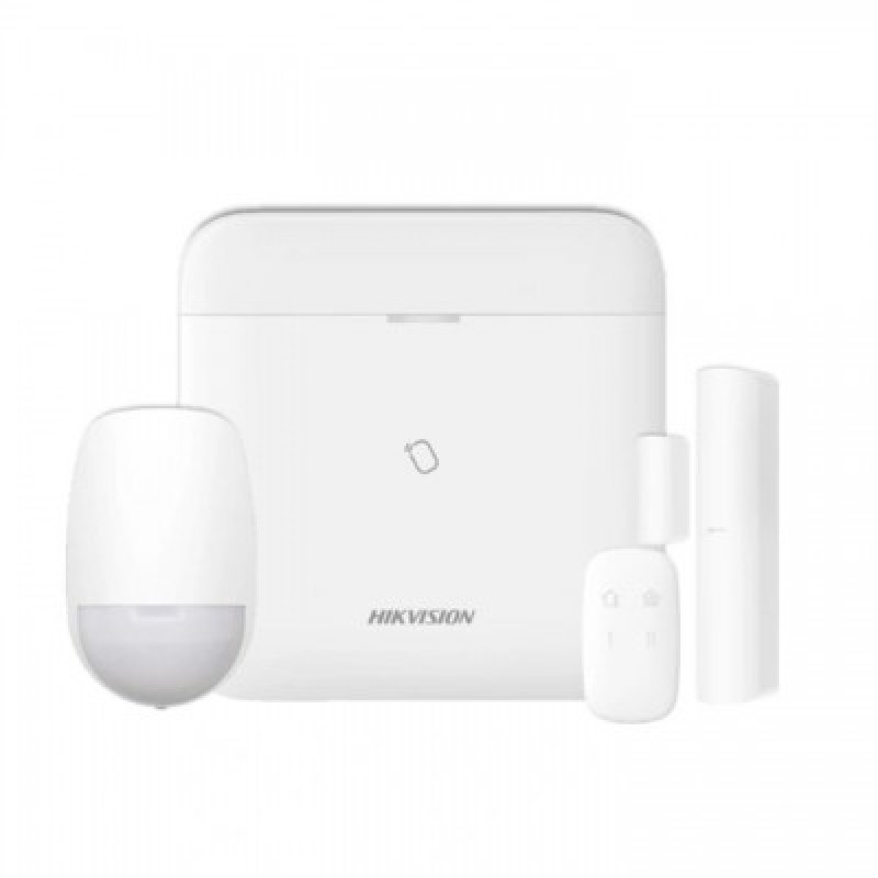 AX PRO KIT de Alarma AX PRO / Incluye 1 Hub con bateria de respaldo / 1 Sensor PIR / 1 Contacto Magnético / 1 Control Remoto / WiFi / Compatible con HikConnect P2P