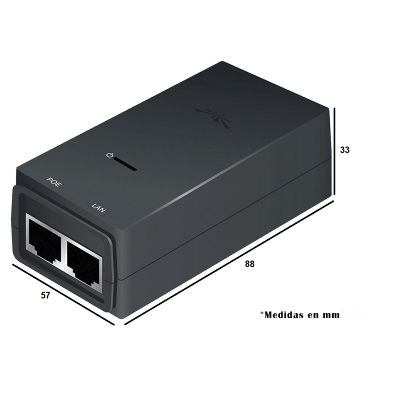 Adaptador PoE Ubiquiti de 24 VDC 10 A Puerto Fast Ethernet image 10