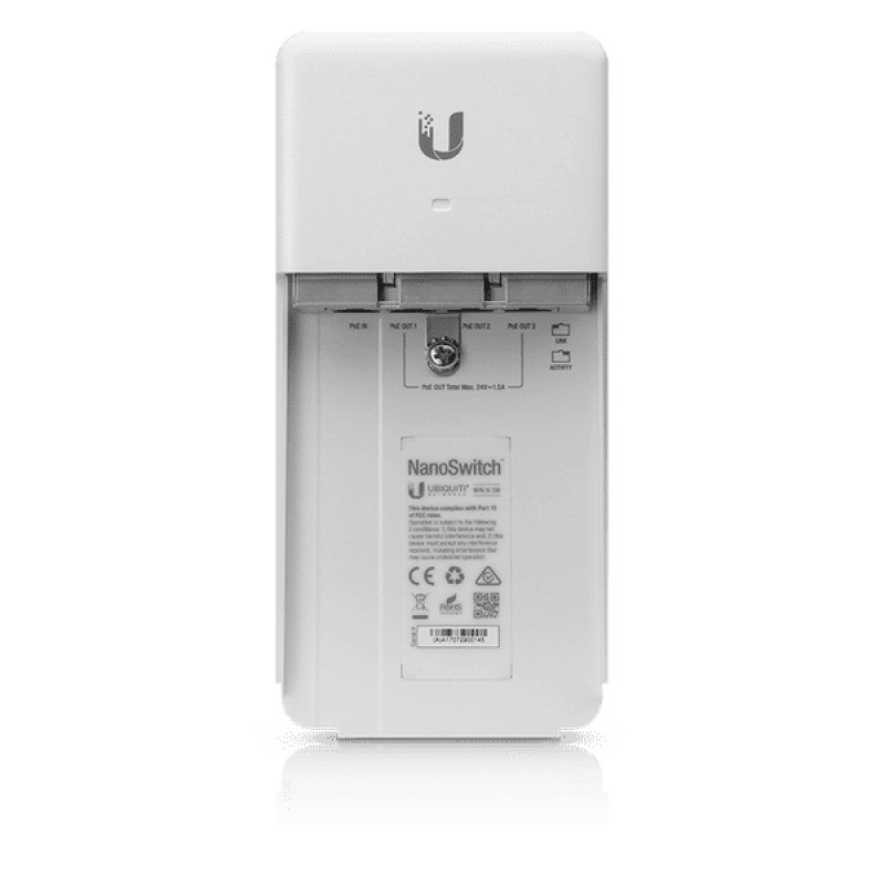 Switch PoE 24 V de Paso para Exterior con 4 Puertos Gigabit 1 PoE In 3 PoE Out NanoSwitch image 10