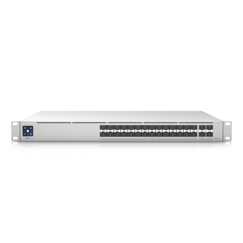 UniFi Switch PRO Aggregation Capa 3 para fibra óptica con 28 puertos SFP 10G y 4 puertos SFP28 25G pantalla informativa image 9