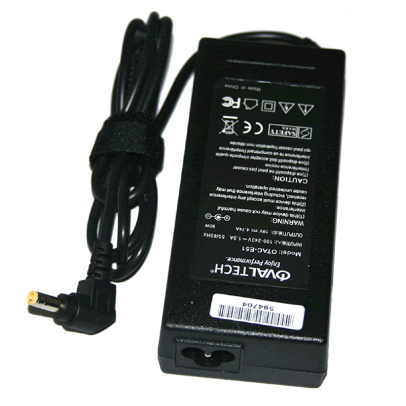 Ovaltech OTAC-E51 adaptador e inversor de corriente Interior 90 W Negro