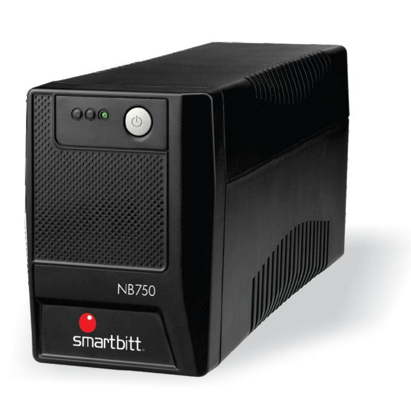 NO-BREAK SMARTBITT 750 VA / 375 W, CLAVIJA NEMA 5-15P, 6 CONTACTOS, TIPO NEMA 5-15R, TODOS CON RESPALDO DE BATERIAS, REGULACION Y SUPRESION DE PICOS.