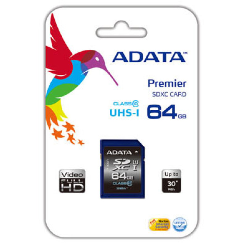 MEMORIA SD ADATA ASDX64GUICL10 64GB UHS-I CLASS10-RETAIL  100/25 MBPS SOLO SD image 3