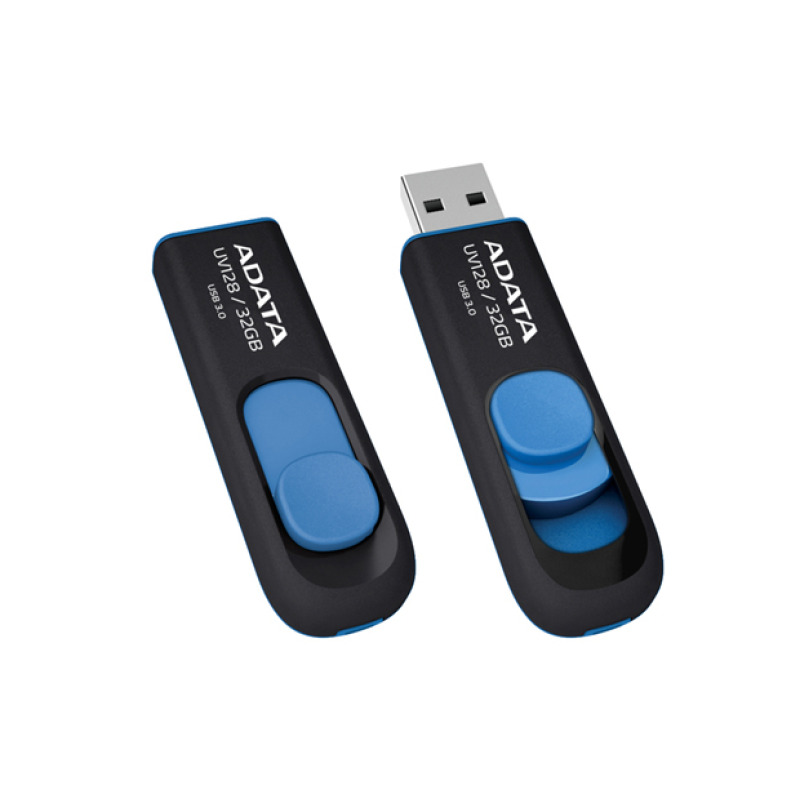 MEMORIA ADATA 128GB USB 3.2 UV128 RETRACTIL NEGRO-AZUL (AUV128-128G-RBE) image 4
