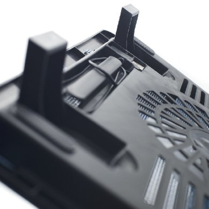 BASE ENFRIADORA BROBOTIX PARA LAPTOP CON VENTILADOR E ILUMINACION LED, DE ALUMINIO, NEGRO/ROJO image 5