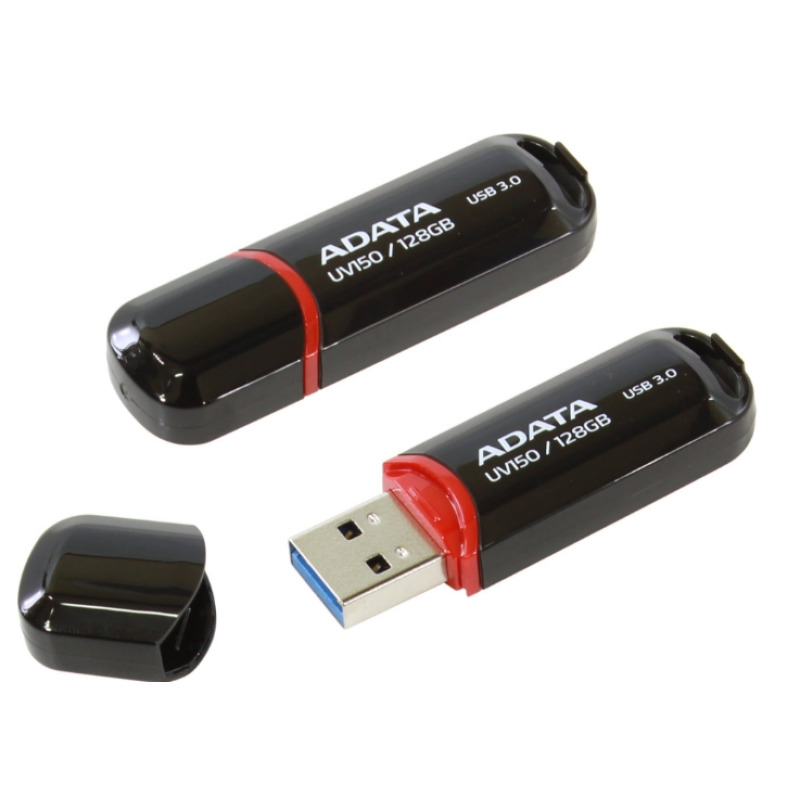 MEMORIA ADATA 128GB USB 3.2 UV150 NEGRO (AUV150-128G-RBK)