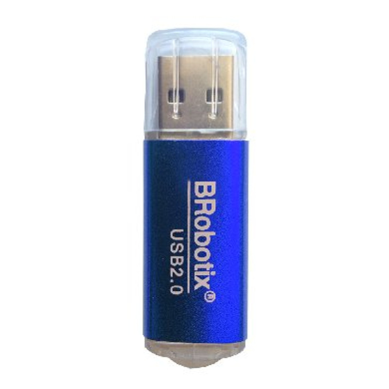 LECTOR BROBOTIX DE TARJETA MICRO SD - USB-A V2.0, METALICO, COLOR AZUL