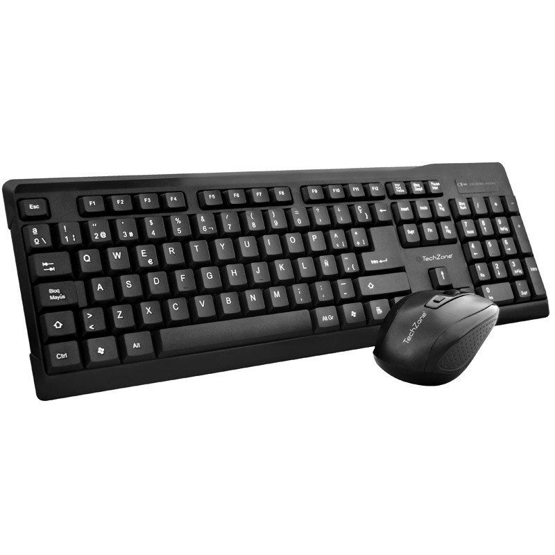 TECLADO/MOUSE TECHZONE TZ16COMB01-INA INALAMBRICO USB 2.4GHZ NEGRO