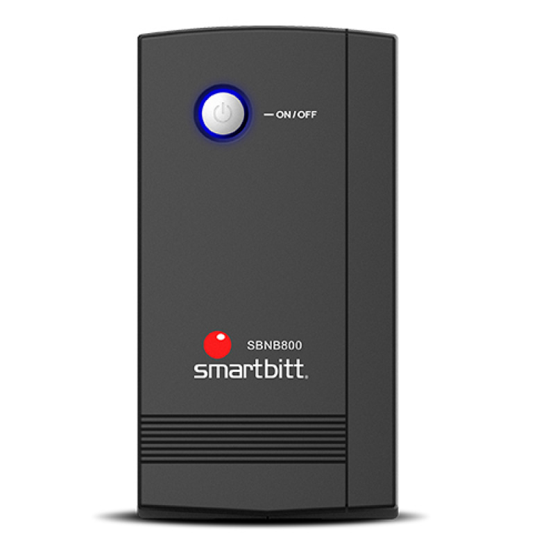 NO-BREAK SMARTBITT 800VA/400W, CLAVIJA NEMA 5-15P, 6 CONTACTOS, TIPO NEMA 5-15R, TODOS CON RESPALDO DE BATERIAS, REGULACION Y SUPRESION DE PICOS.
