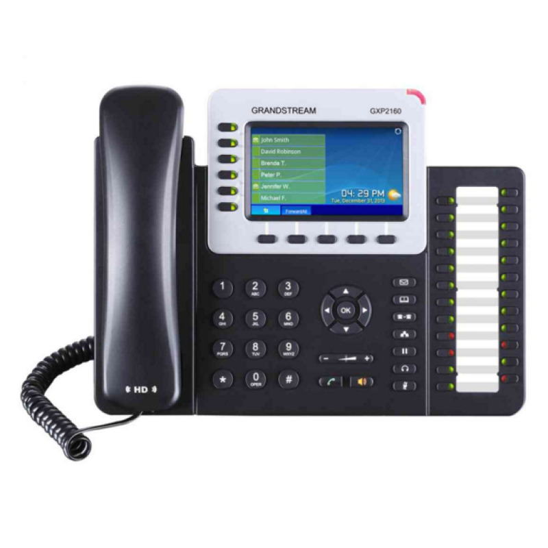 TELEFONO IP GRANDSTREAM GXP2160 / 6 CUENTAS SIP 6 LINEAS 2 PUERTOS GIGABIT BLUETOOTH 24 TECLAS BLF CONECTOR RJ9 COMPATIBLE CON EHS PANTALLA LCD A COLOR SOPORTA POE E INCLUYE ELIMINADOR image 4