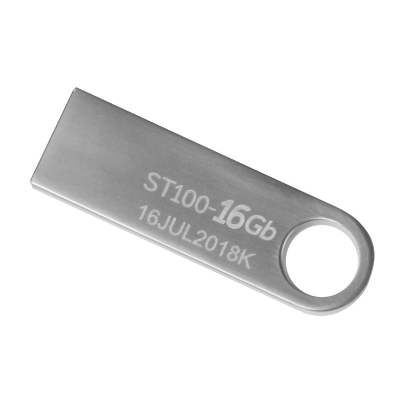 MEMORIA USB STYLOS (STMUSB2B) 16GB, ST100, USB 2.0, METAL PLATA