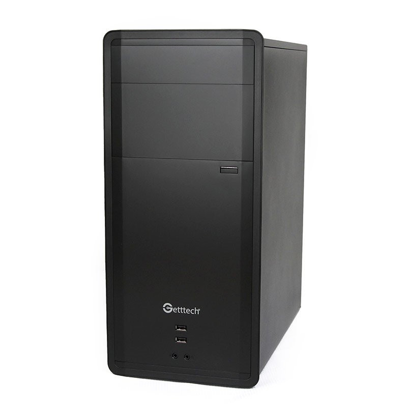 GABINETE GETTTECH 18012 CON FUENTE DE PODER 500W 1 FAN 2 USB 3.0 ATX MATX COLOR NEGRO GG-1802