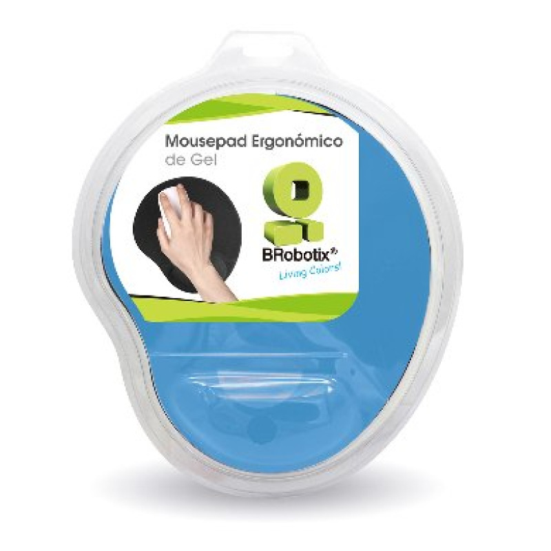 MOUSE PAD BROBOTIX CON ALMOHADILLA DE GEL, ANTIDERRAPANTE, TURQUESA image 5