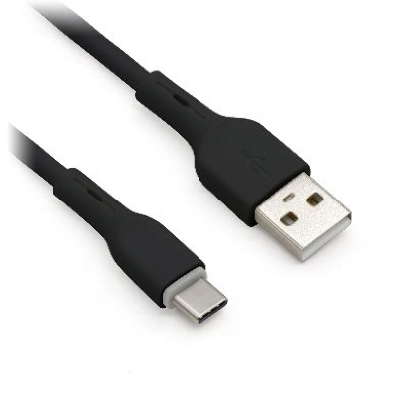 CABLE BROBOTIX USB-A V2.0 A USB-C PVC 1.0M NEGRO