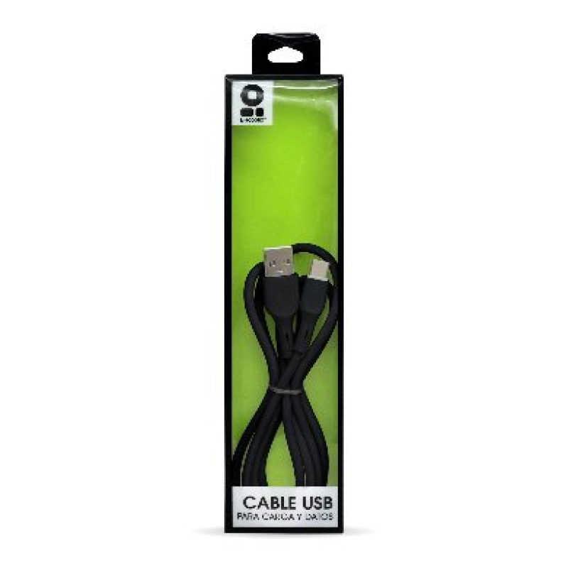 CABLE BROBOTIX USB-A V2.0 A USB-C PVC 1.0M NEGRO image 4