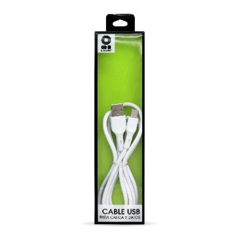 CABLE BROBOTIX USB-A V2.0 A USB-C, PVC, 1.0 M, BLANCO image 4