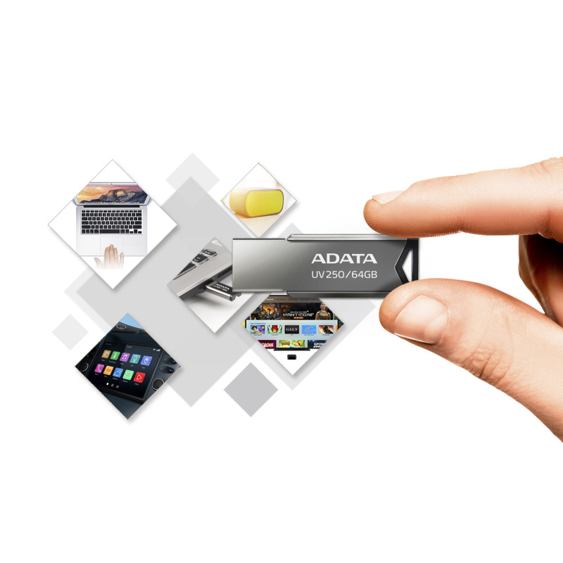 MEMORIA ADATA 32GB USB 2.0 UV250 METALICA (AUV250-32G-RBK) image 9