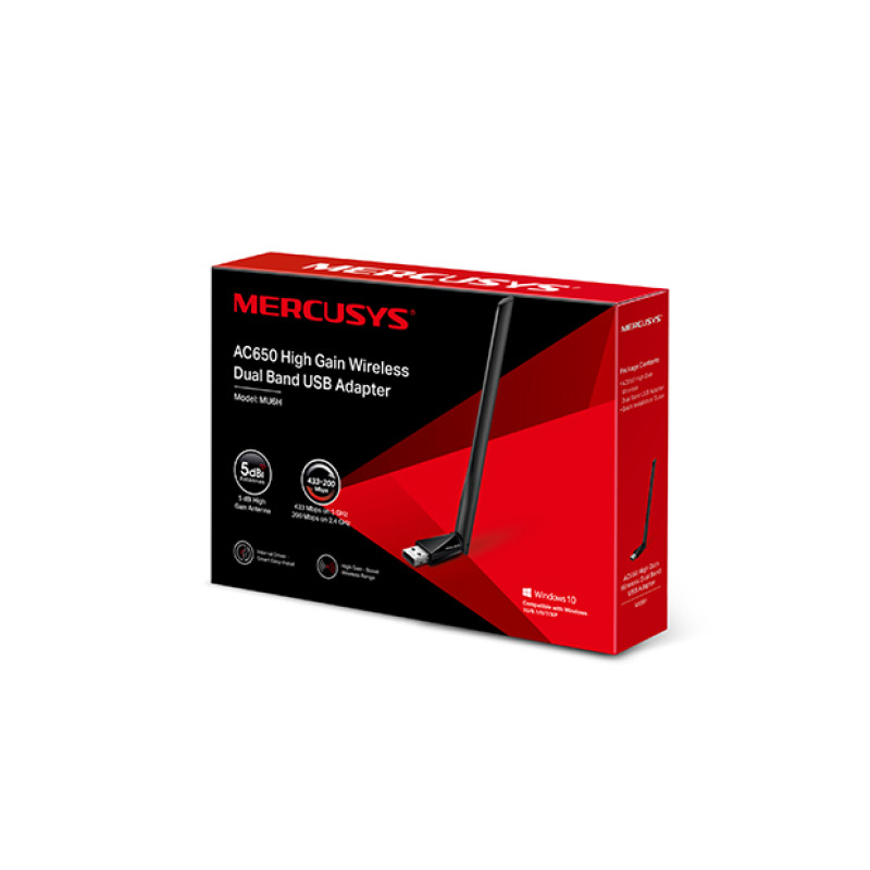 MERCUSYS - MU6H / Adaptador USB inalámbrico de banda dual de alta ganancia AC650 image 5