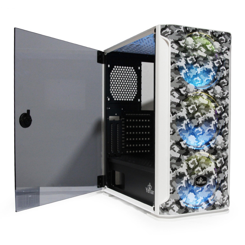 Yeyian Hollow 2500 Midi Tower Negro, Camuflaje, Blanco image 10
