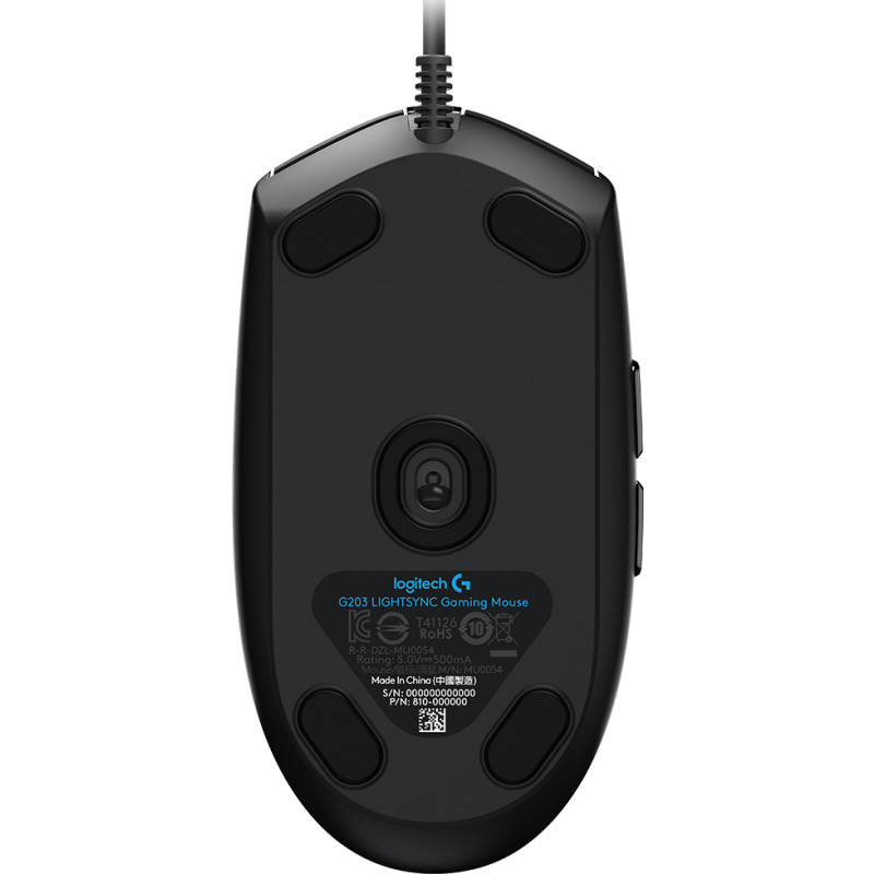 MOUSE GAMING LOGITECH G203 RGB LIGHTSYNC OPTICO USB ALAMBRICO 6 BOTONES PROGRAMABLES NEGRO image 20