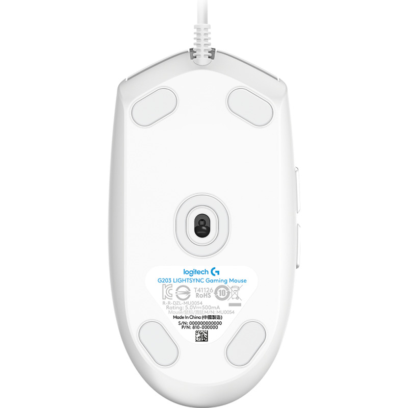 MOUSE GAMING LOGITECH G203 RGB LIGHTSYNC OPTICO USB ALAMBRICO 6 BOTONES PROGRAMABLES BLANCO image 20