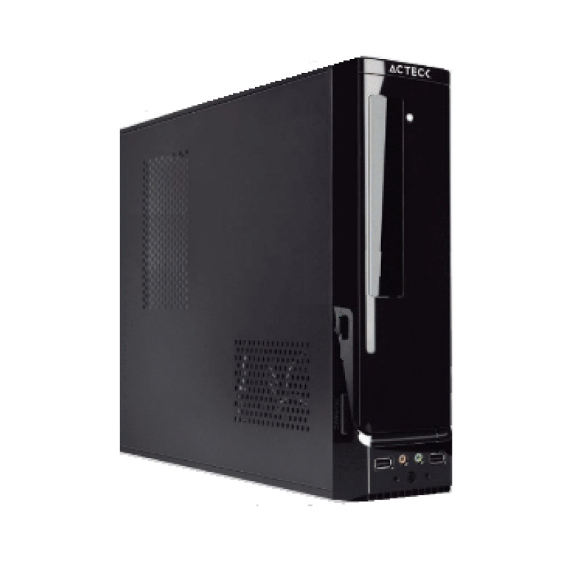 GABINETE ACTECK ATOM / MICRO TORRE SLIM / MICRO ATX, MINI ITX / FUENTE SFX 450W / METAL / NEGRO / AC-929042