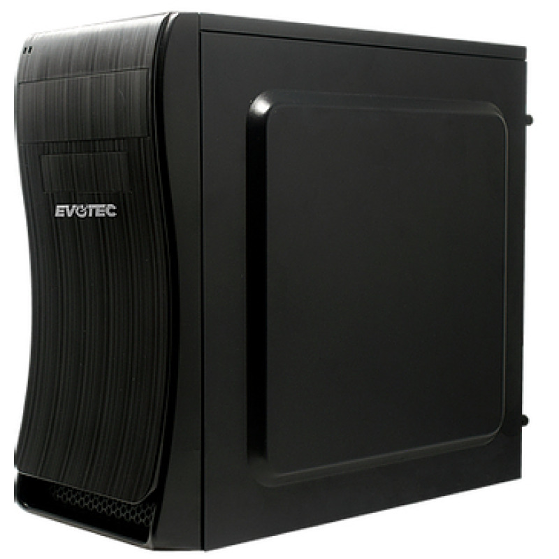 GABINETE EVOTEC (EV-1014) BASSU,MICRO ATX,FUENTE 600W,2*USB 2.0,NEGRO