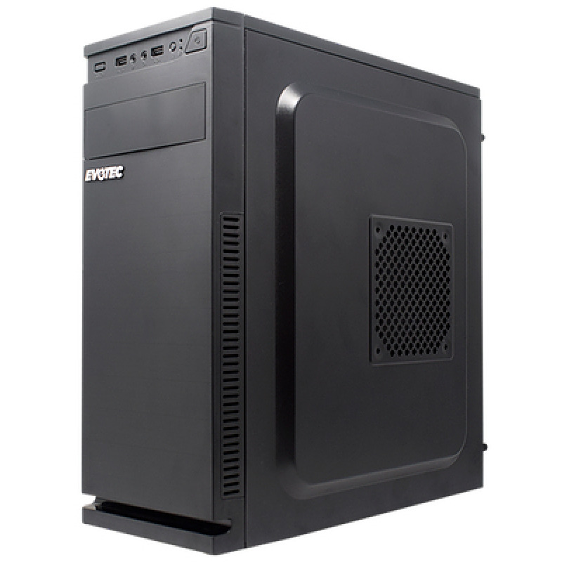 GABINETE EVOTEC (EV-1015) BARDI,MICRO ATX,FUENTE 600W,2*USB 2.0,NEGRO