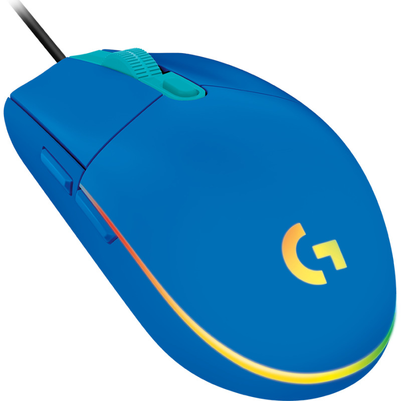 MOUSE GAMING LOGITECH G203 RGB LIGHTSYNC OPTICO USB ALAMBRICO 6 BOTONES PROGRAMABLES AZUL image 18