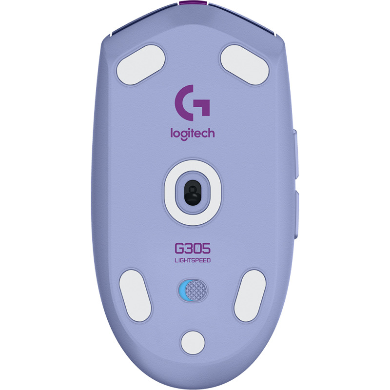 MOUSE GAMING LOGITECH G305 LIGHTSPEED LILAC OPTICO INALAMBRICO USB 1MS CON SENSOR HERO 12000DPI 6 BOTONES image 15
