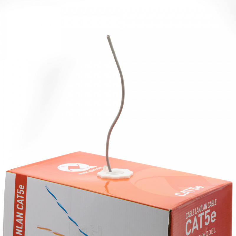 BOBINA DE CABLE QIAN (QHR-CAT5E) CABLE UTP CAT5E, 305 MTS GRIS image 5