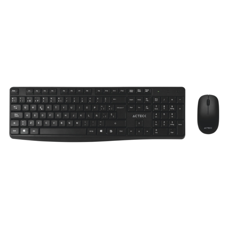 KIT ACTECK CREATOR MK440 / TECLADO Y MOUSE / INALAMBRICO / RECEPTOR USB / 105 TECLAS / OPTICO / 1000 DPI / NEGRO / AC-931755